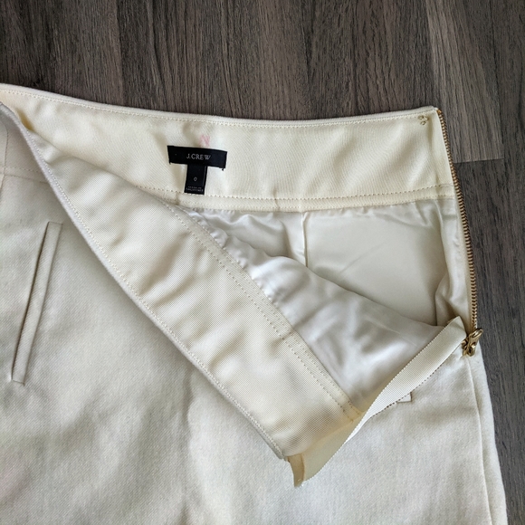 J Crew Cream Wool Mini Skirt Size 2 - Picture 4 of 8